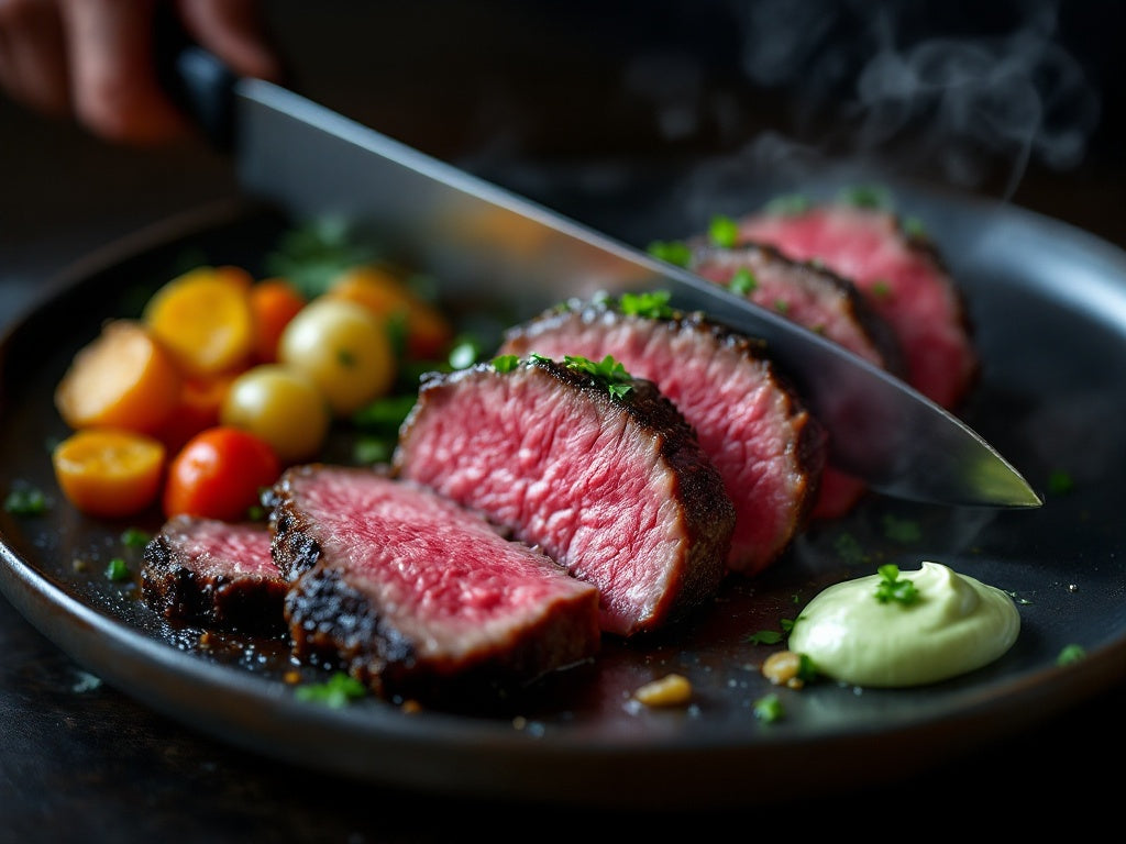 Tafelspitz modern interpretiert mit Wasabi-Crème