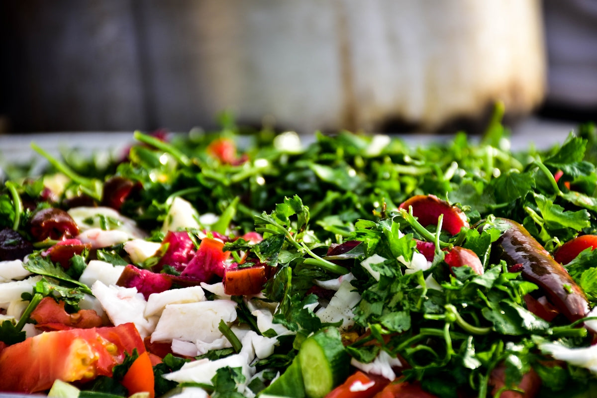 shallow focus photo of vegetable dish