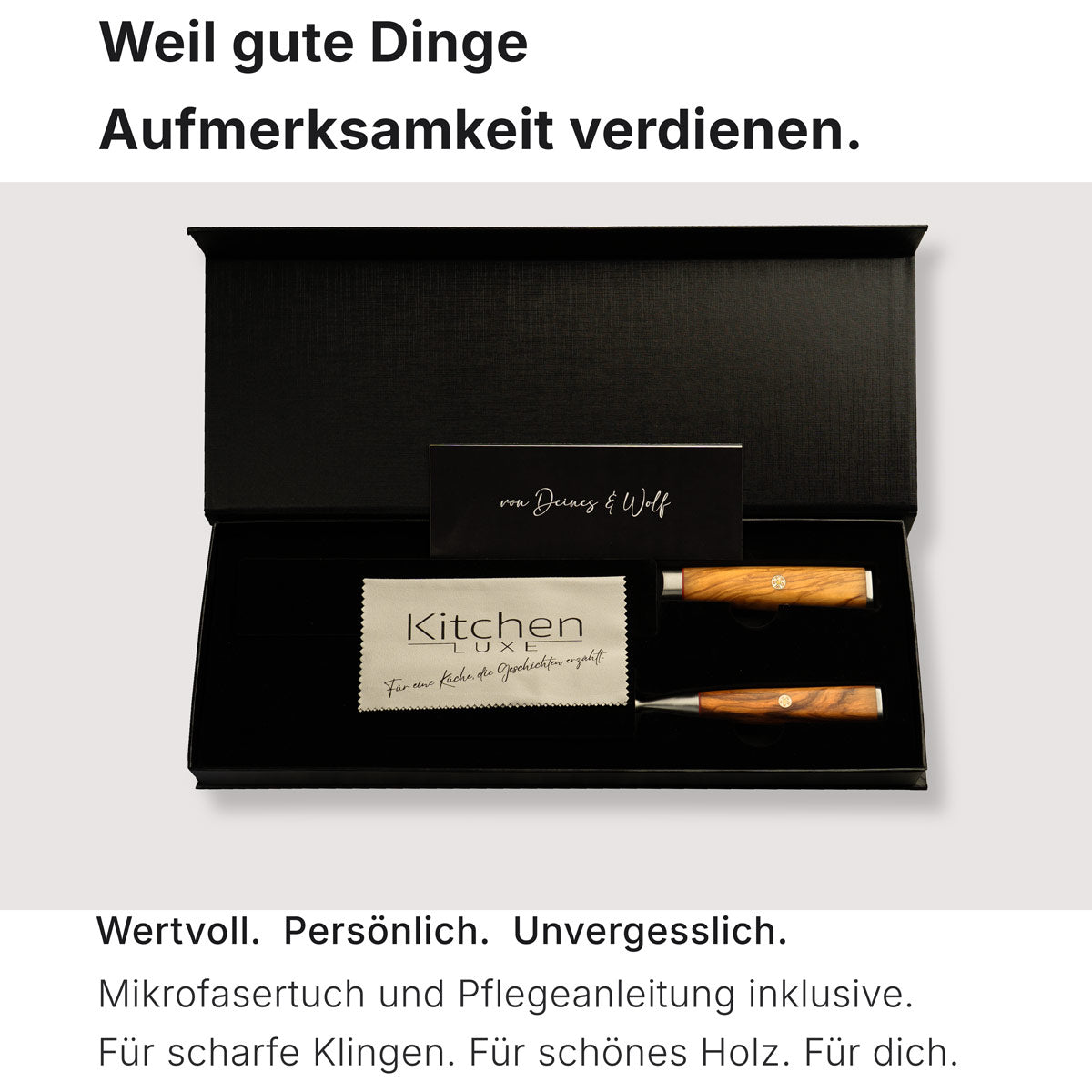 Schneidset Tranchierset inkl. Mikrofasertuch und Pflegeanleitung günstig
