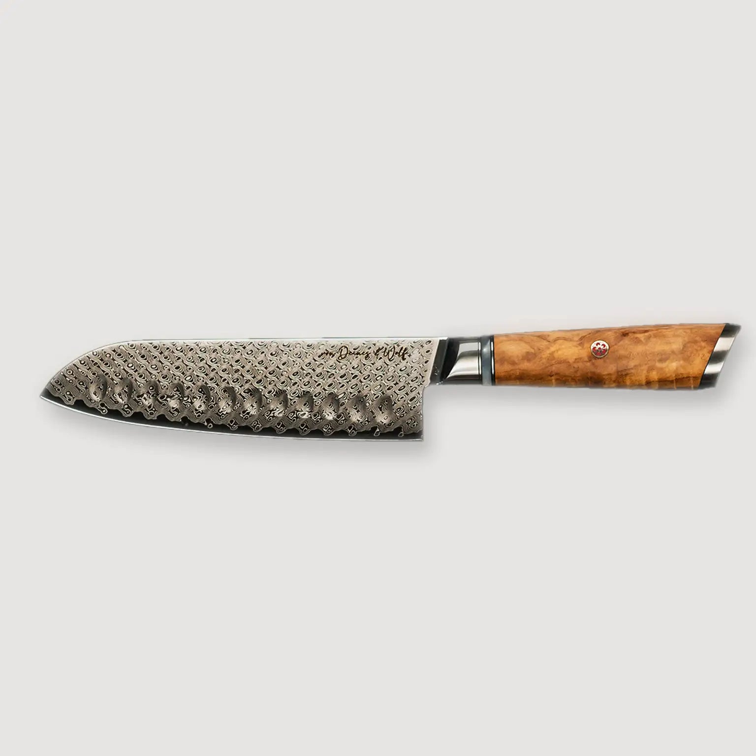 Damast-Santokumesser "Olive"
