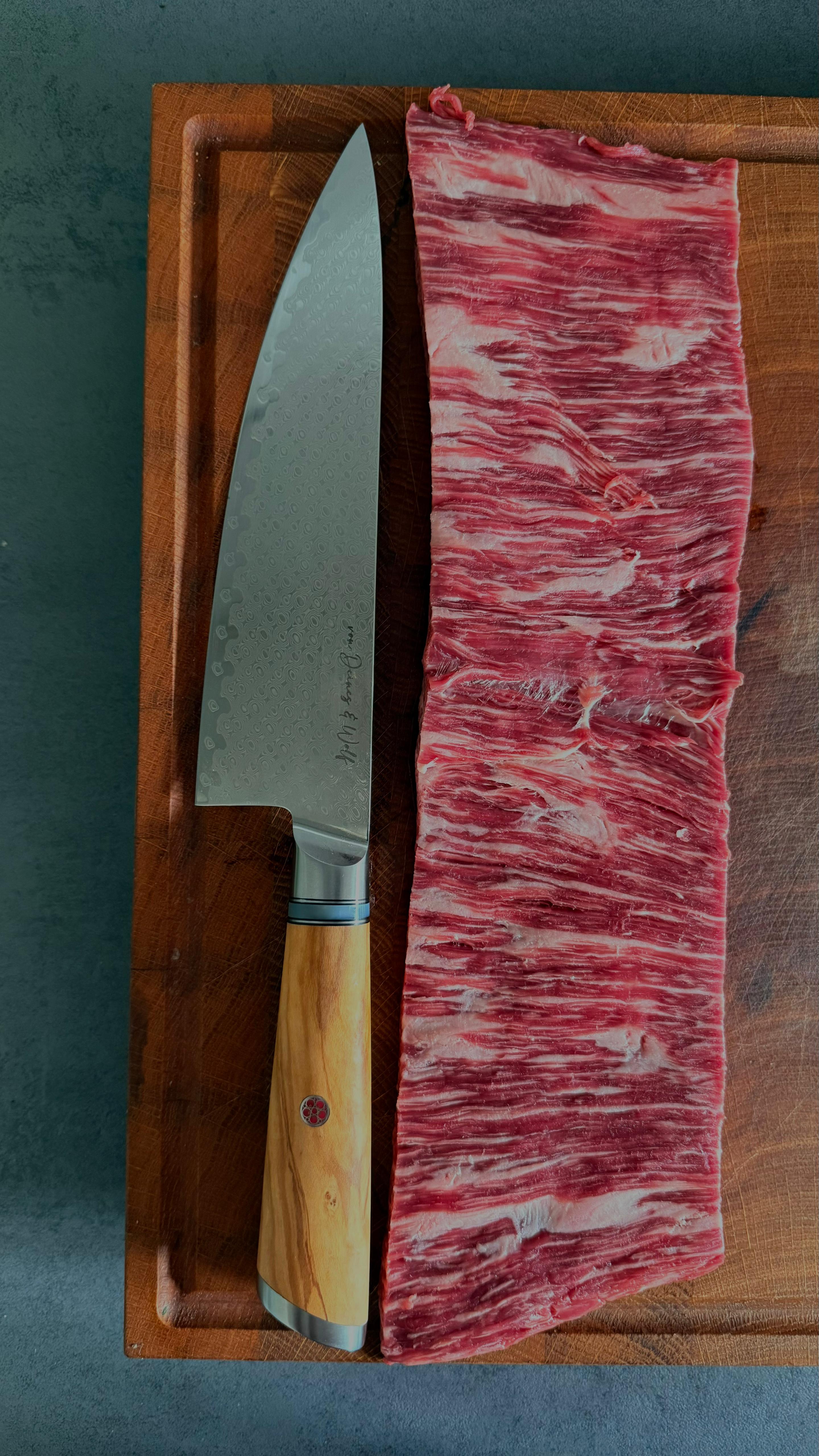 Chefmesser Olive mit Wagyu
