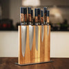 Damastmesser Set Honey mit Messerblock, hochwertige und scharfe Küchenmesser,