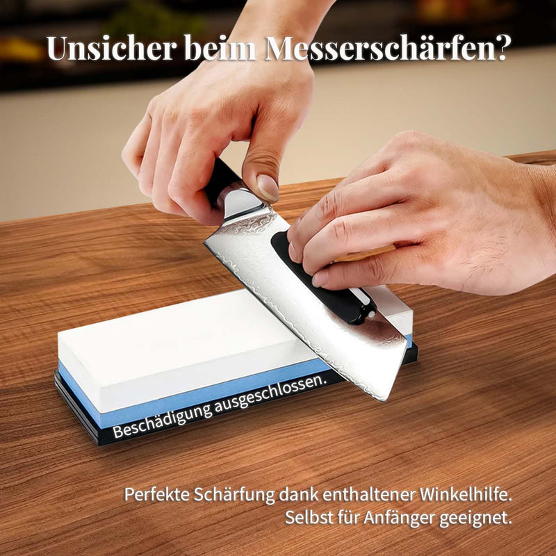 Winkelhilfe Anwendung Nasschleifstein