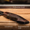 Damast Messerset "Sandelholz" inkl. Messerhalter Ashcube