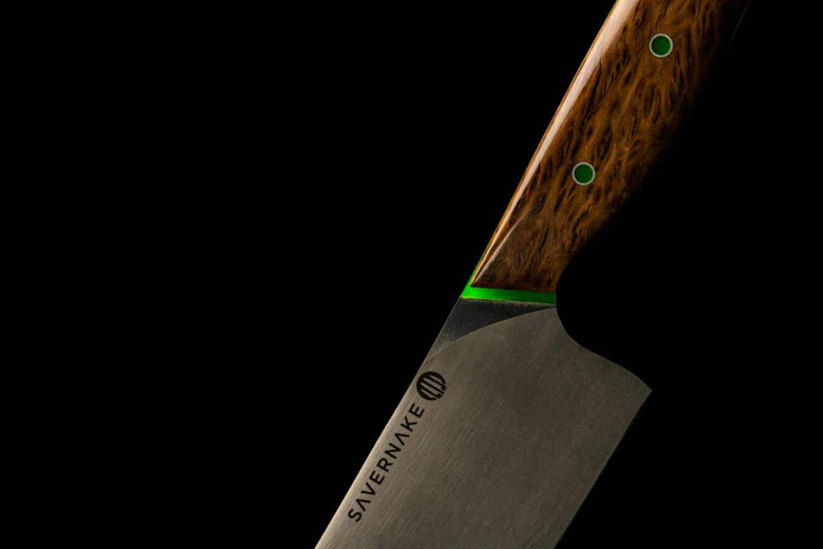 black and brown wooden handled knife