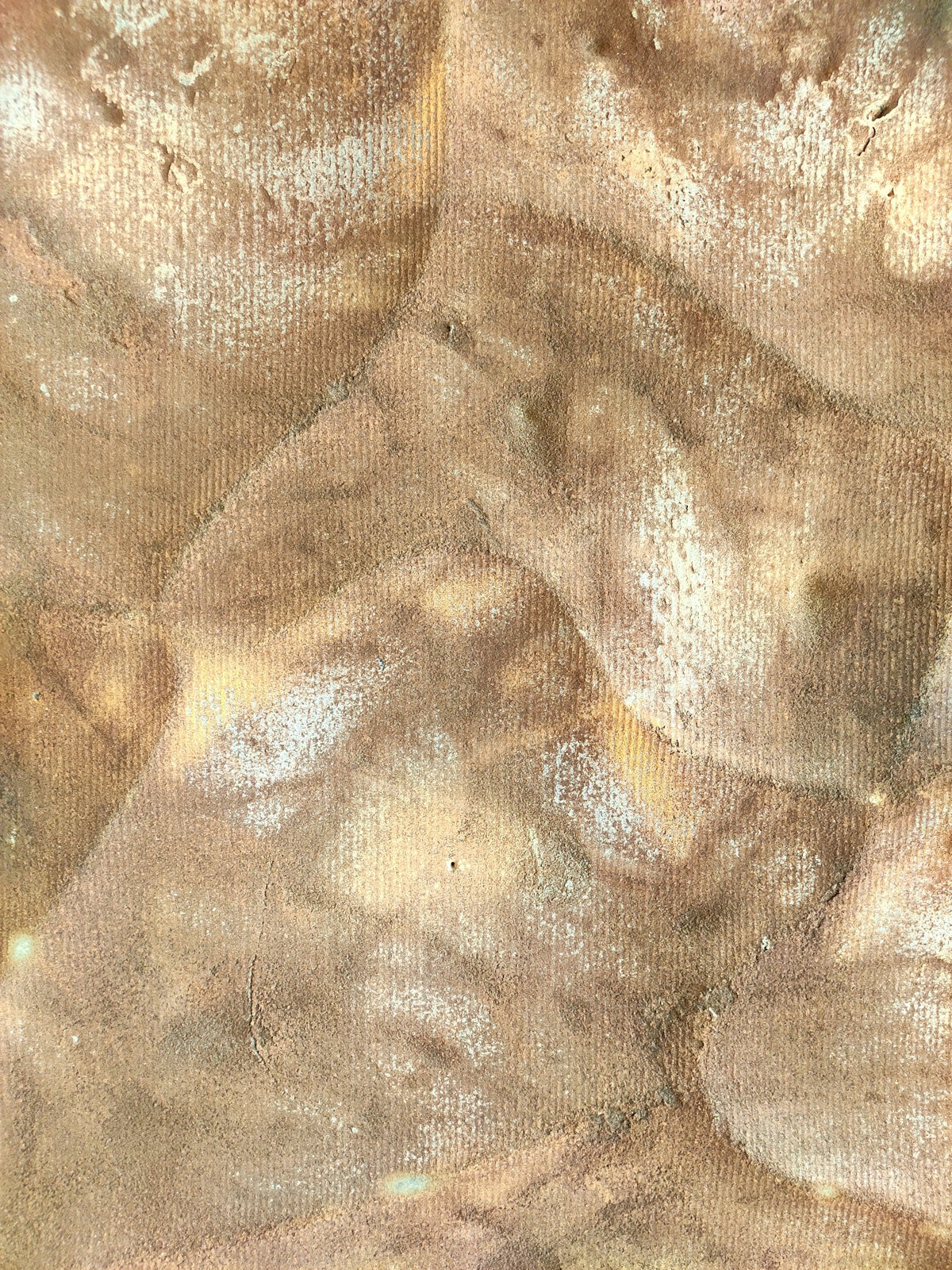 a close up of a painting of rocks