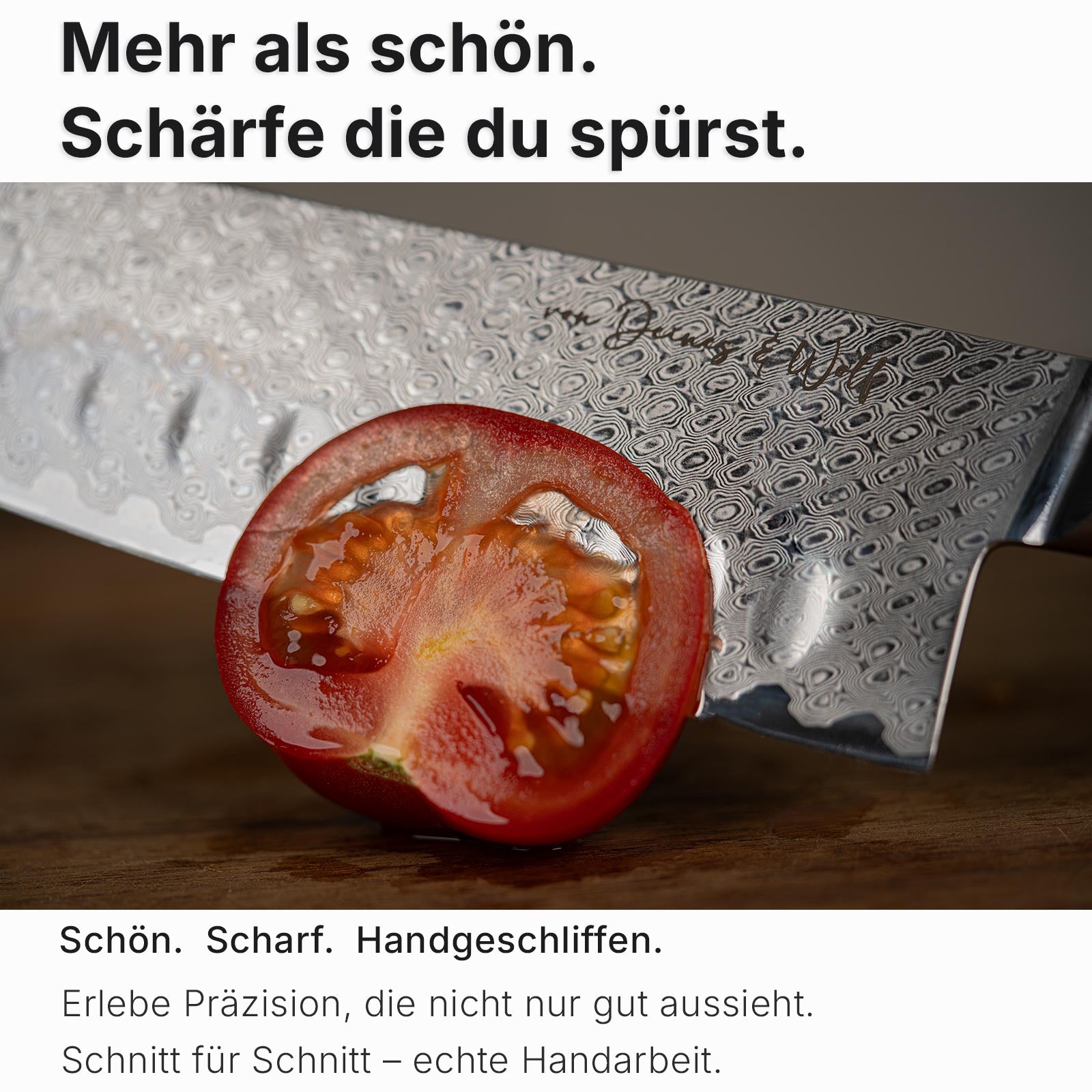 Damastmesser sind nicht nur schön sondern schneiden auch viel besser