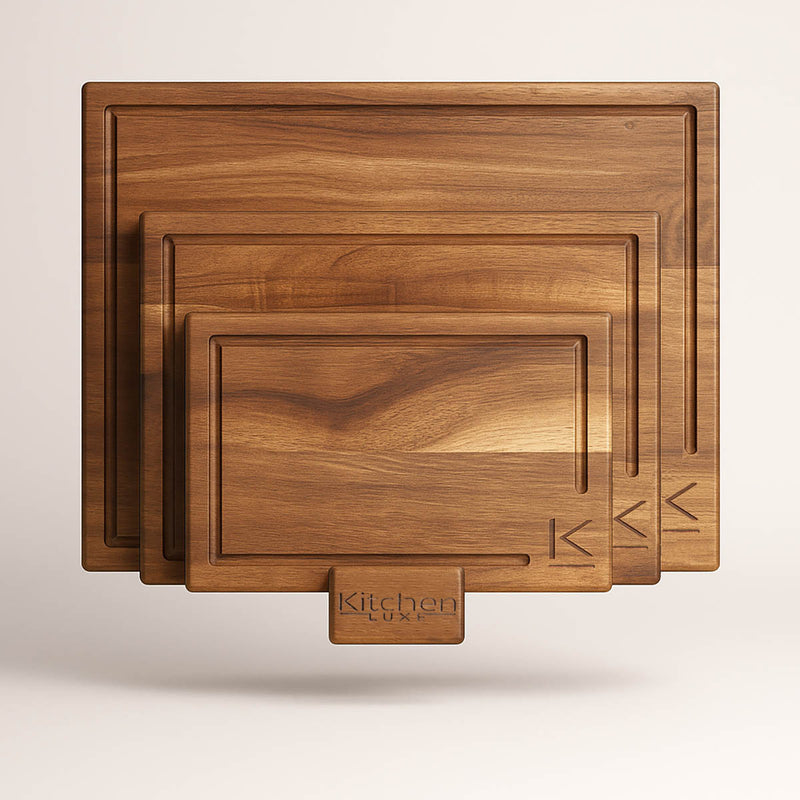 Kitchen Luxe 3er Set Schneidbrett Akazie